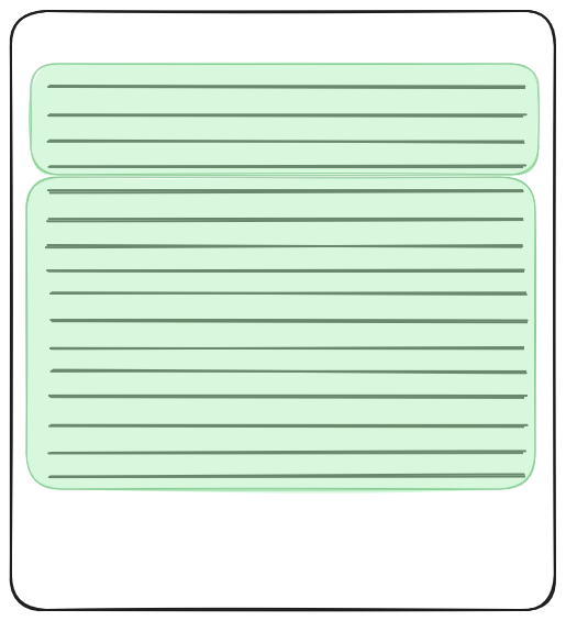 Script with all lines highlighted in green